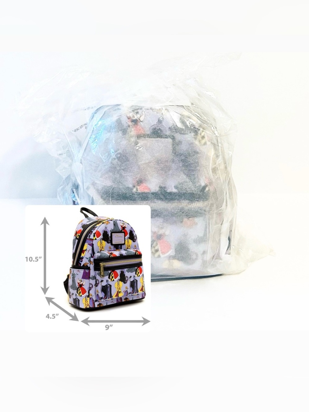 Loungefly Disney Villains AOP Mini Backpack
